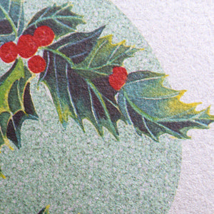 Botanical Letter Silver Christmas Cards