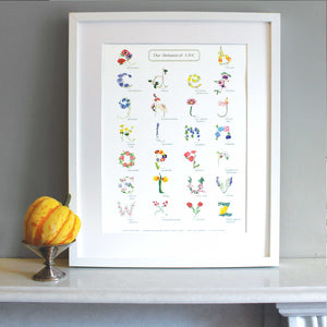 The Botanical ABC Flower Alphabet Print in Lower Case Letters
