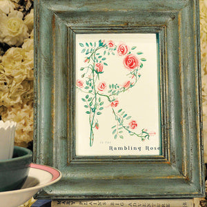 Flower Letter Print R