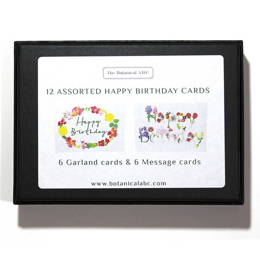 Set Of 12 Assorted Happy Birthday Cards