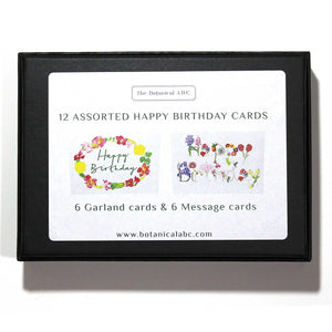 Set Of 12 Assorted Happy Birthday Cards