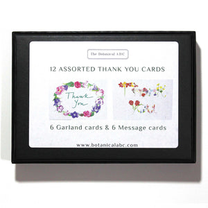 Set Of 12 Assorted Thank You Cards