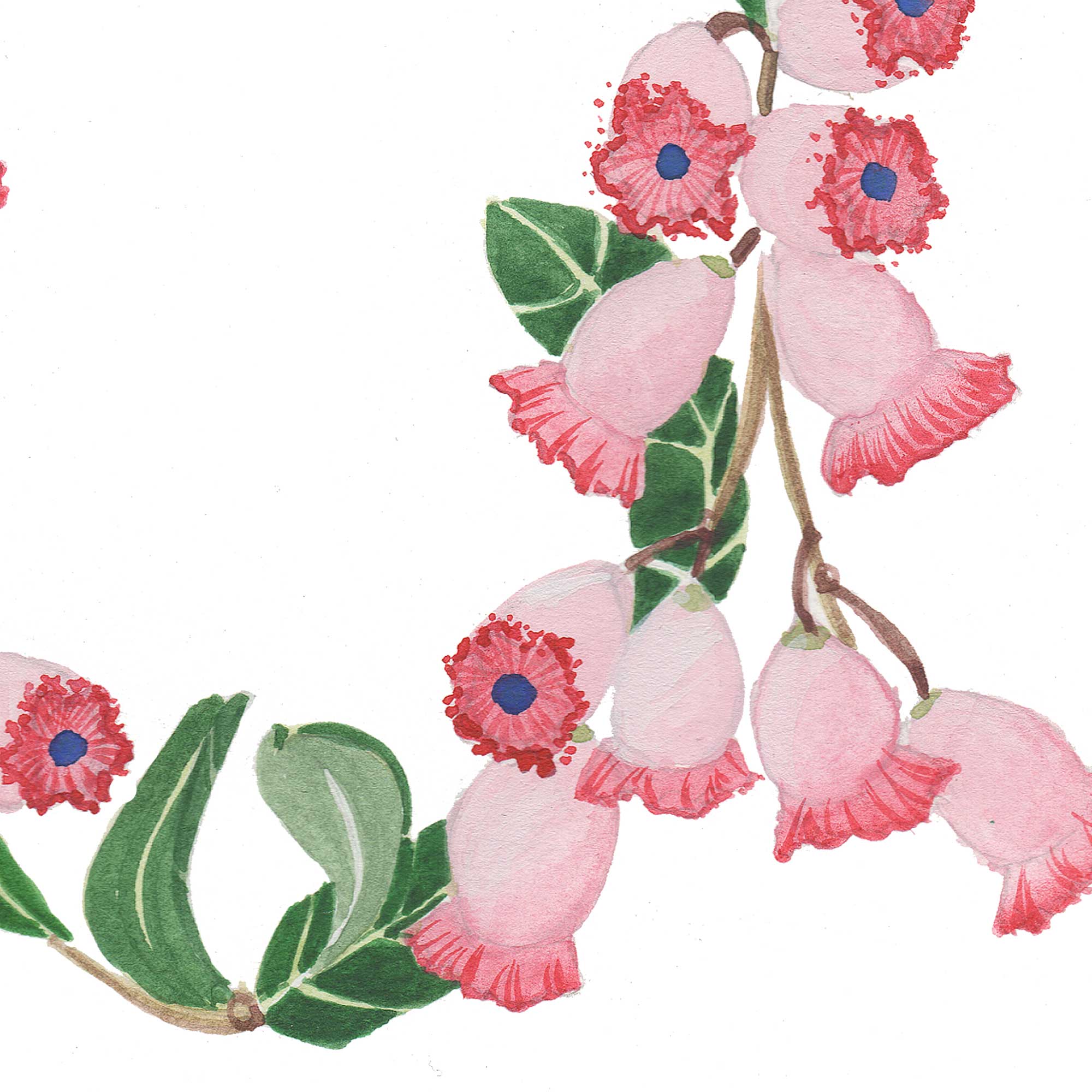 Flower Letter Print U