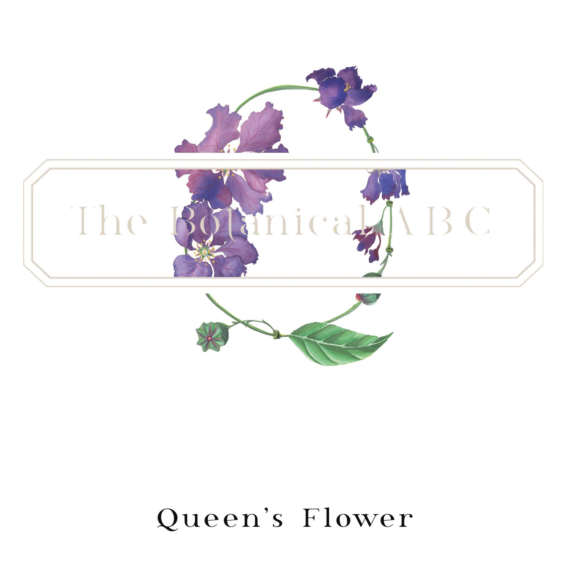 Flower Letter Print Q