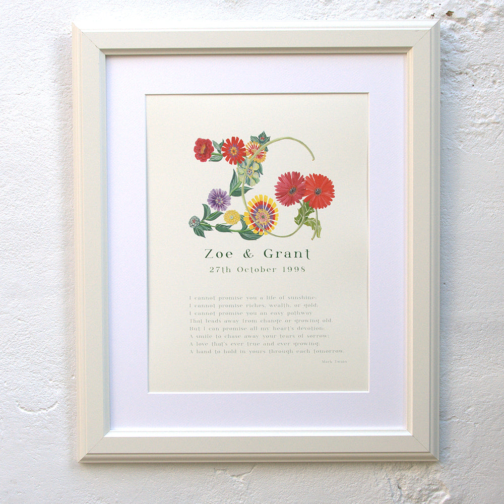 Personalised Initials for Lovers Print