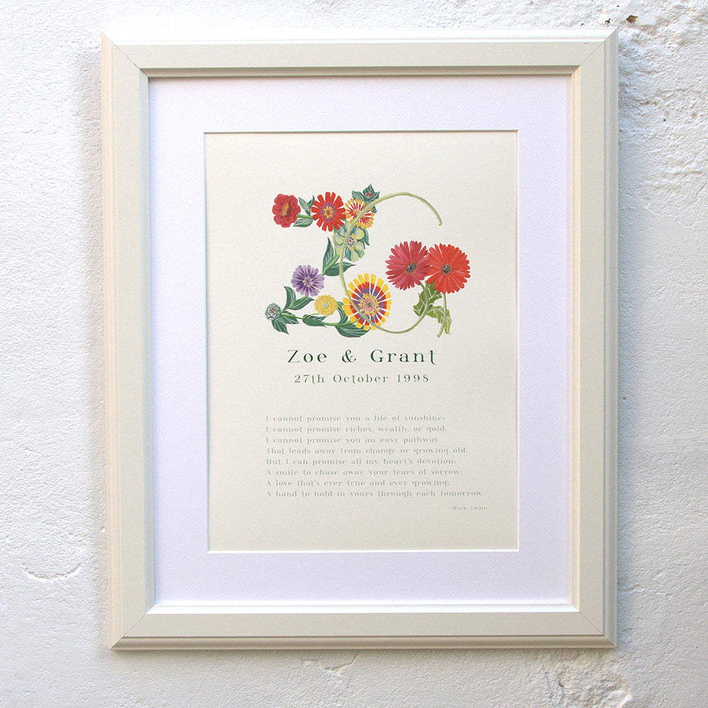 Personalised Initials for Lovers Print